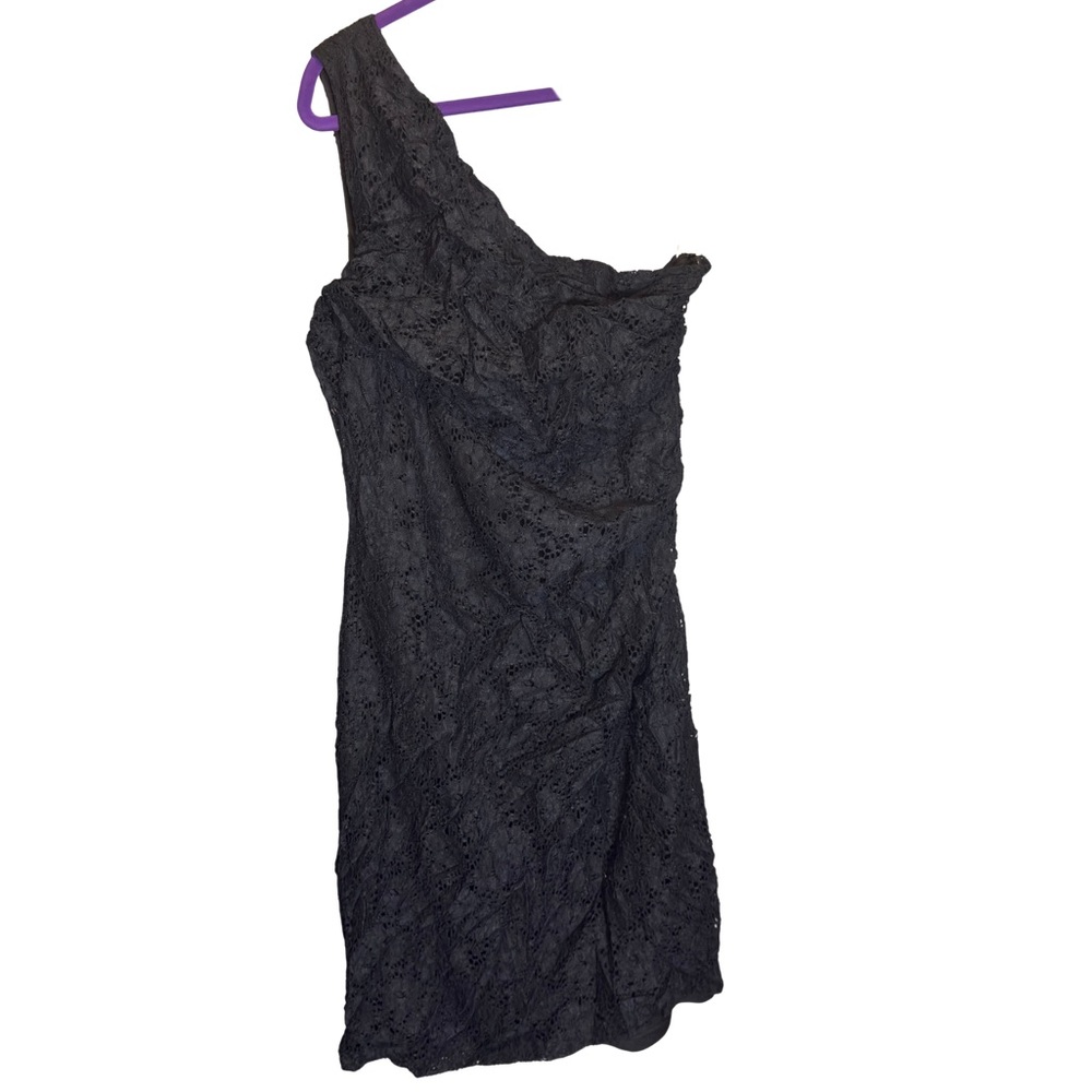 Cato Black One-Shoulder Lace Dress (0291)